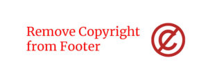 Remove copyright from footer on a wordpress website