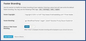 Remove Copyright Branding from WordPress website or theme
