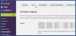 Where to change layout of WordPress page