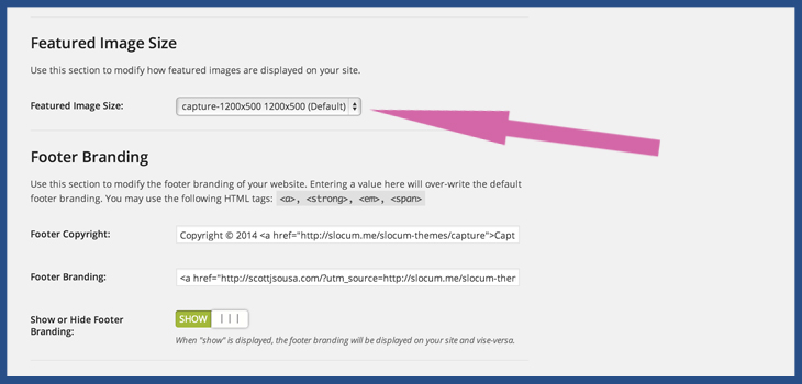 Change featured image size in WordPress