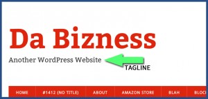 Example of Site Tagline WordPress