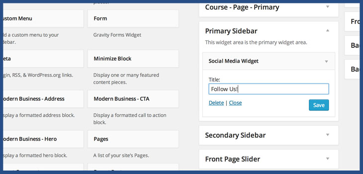 social media widget wordpress