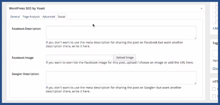 Social Tab in WordPress SEO