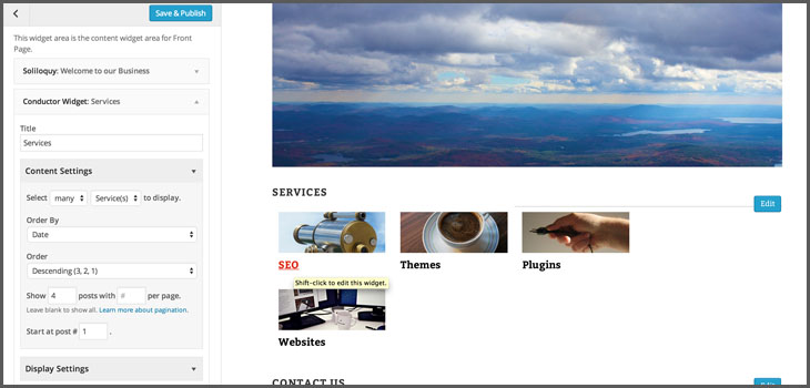 WordPress Custom Page Layout