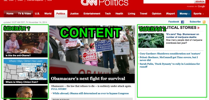 CNN page layout politics