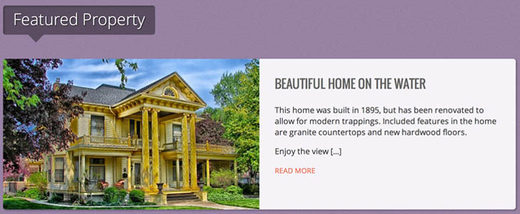 Featured property wordpress