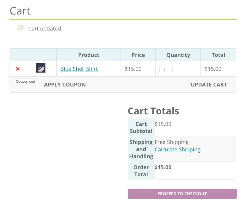 Cart WooCommerce 2.3