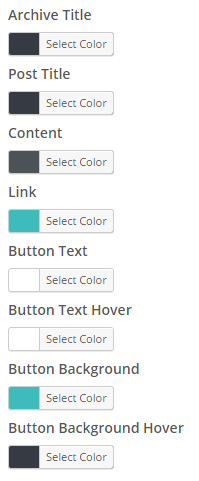 Content Color Options