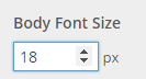 Body Font Size Option