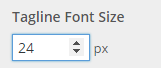 Tagline Font Size
